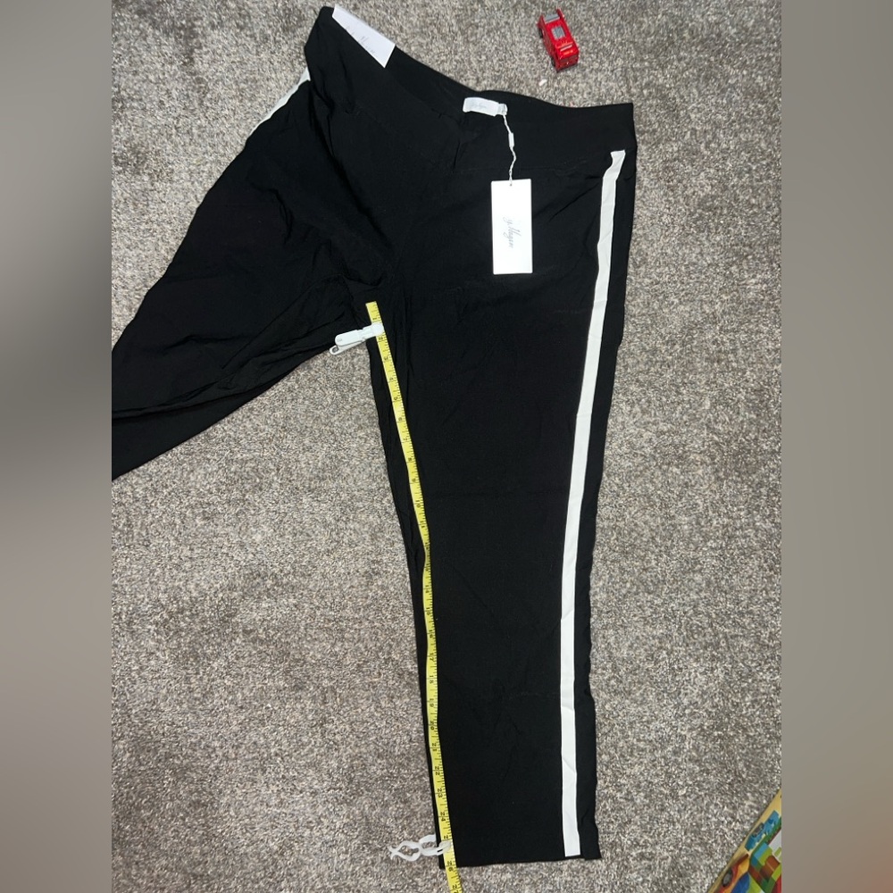 NWT Lady Hagen Womens Tummy Control Side Stripe Black Golf Pants with Dry Tech - Picture 8 of 8